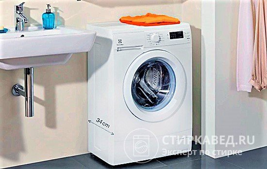 Узкие и компактные стиральные машины легче расположить в небольших помещениях