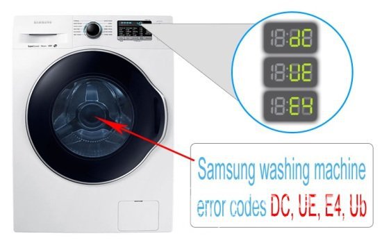 Коды ошибок UE, DC, UB и Е4 свидетельствуют о проблемах с балансировкой стиральной машины